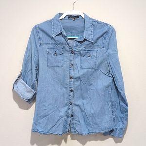 Chambray button down shirt.